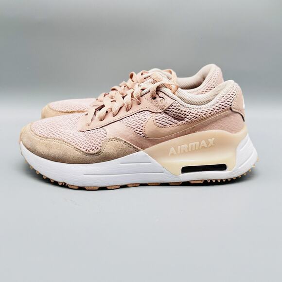 Nike Shoes Womens 7.5 Pink Beige Air Max Mesh Low Top Athletic Running Sneakers - Picture 3 of 10